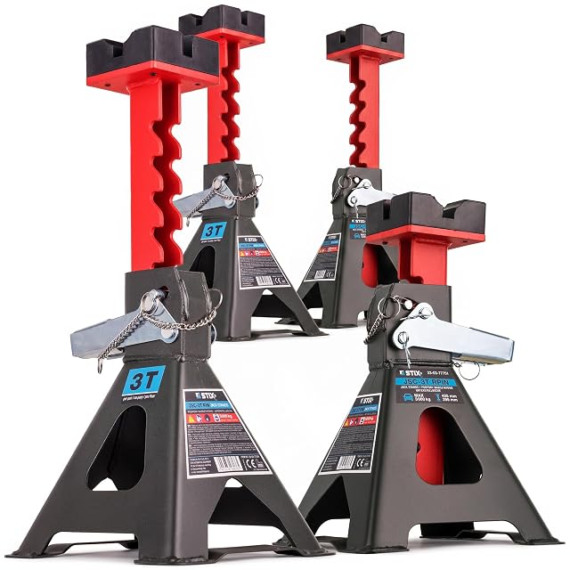Stix set of four 3 t axle stands with safety pins