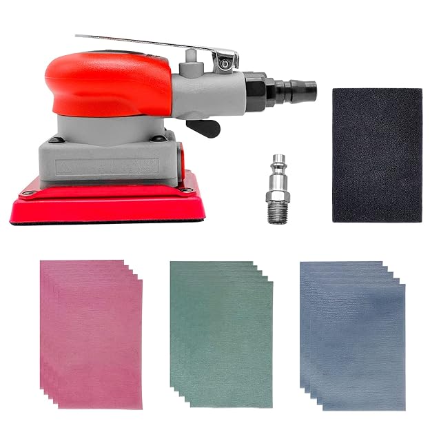 DATOUBOSS pneumatic square palm random orbital sander with dust bag