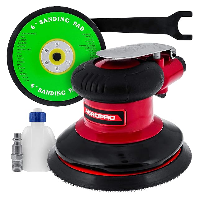 TCP Global SA7336 heavy duty 6 inch dual action air palm sander