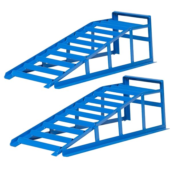 cartrend car ramp set with over-run protection