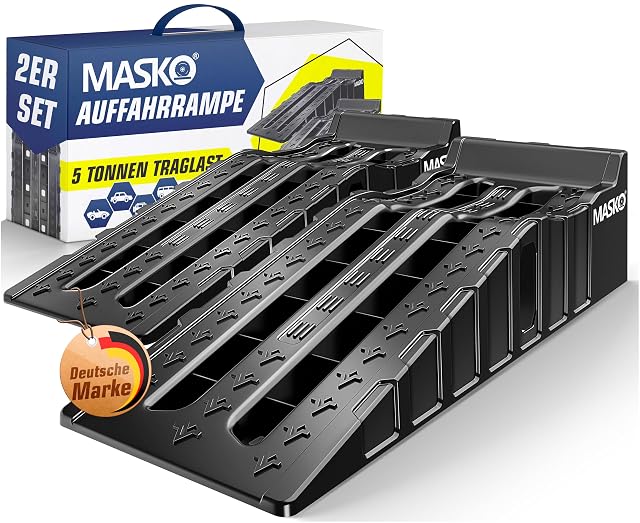 MASKO pair of HDPE car ramps