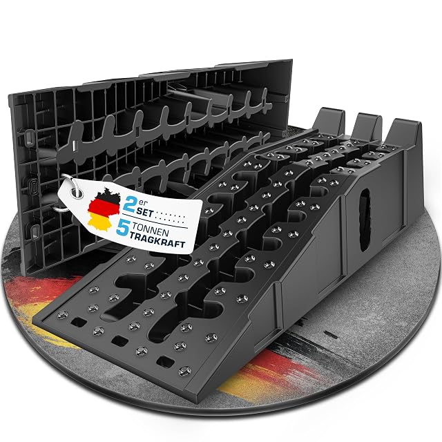 SELLOGX HDPE car ramps with anti-slip surface