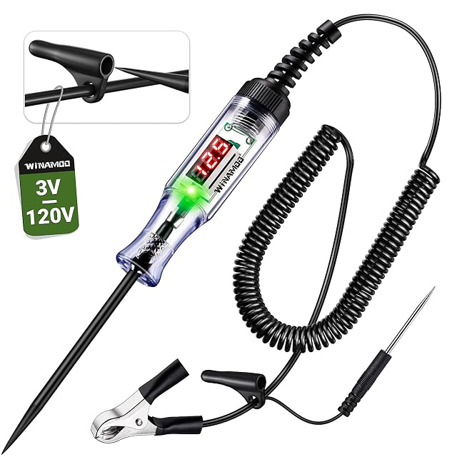 WINAMOO 3-120V automotive test light with digital voltage display