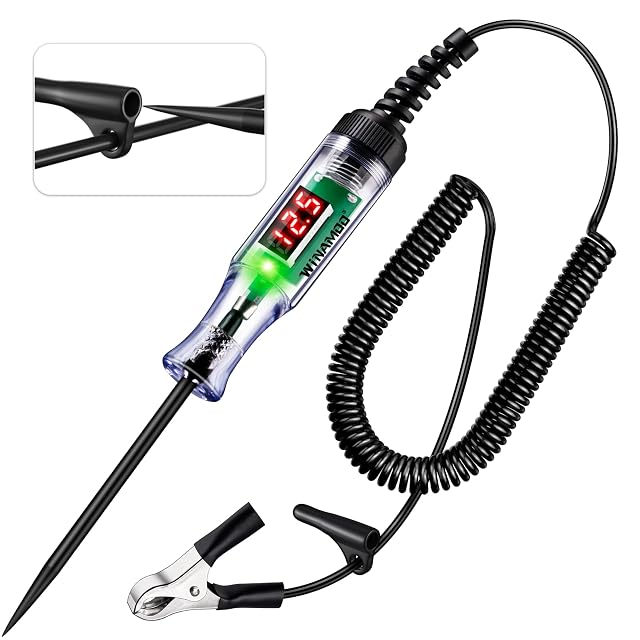 WINAMOO 3-48V automotive test light with digital display and clip