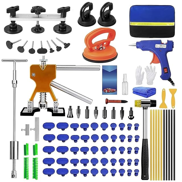 BESTGLOAL 97-piece car dent puller kit with slide hammer