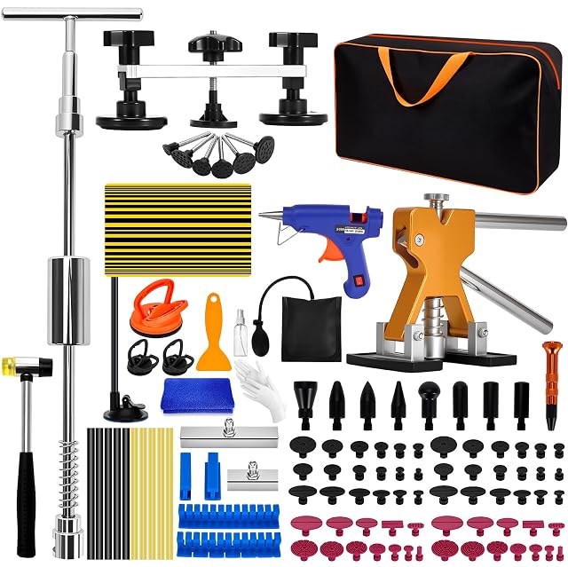 Ofeace 120-piece paintless dent repair glue puller kit