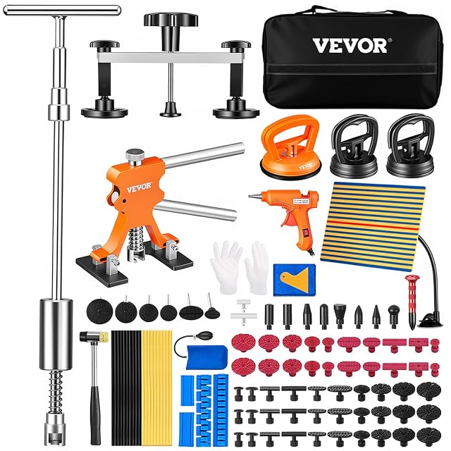 VEVOR 117-piece car dent puller kit with lifter and slide hammer