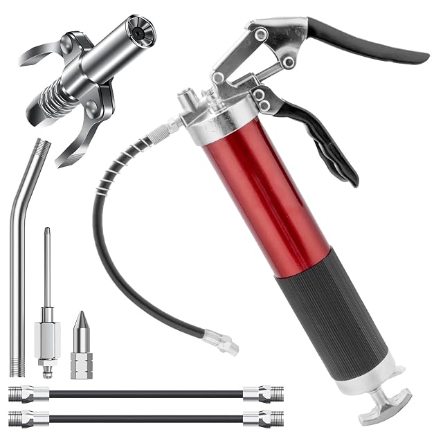lisetar 8000 PSI grease gun set with adapters