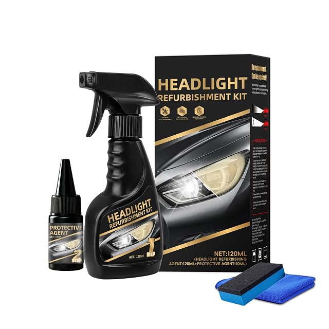 Carrie Rowe headlight restoration kit with spray and coating