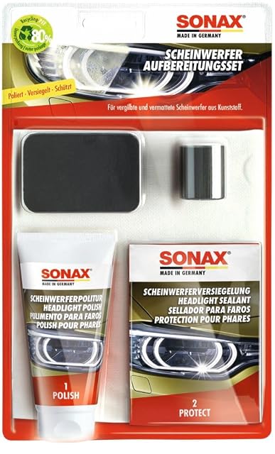 SONAX headlight restoration set