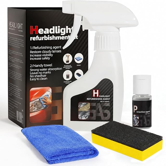 ZMHUM no sanding car headlight restoration kit with applicator