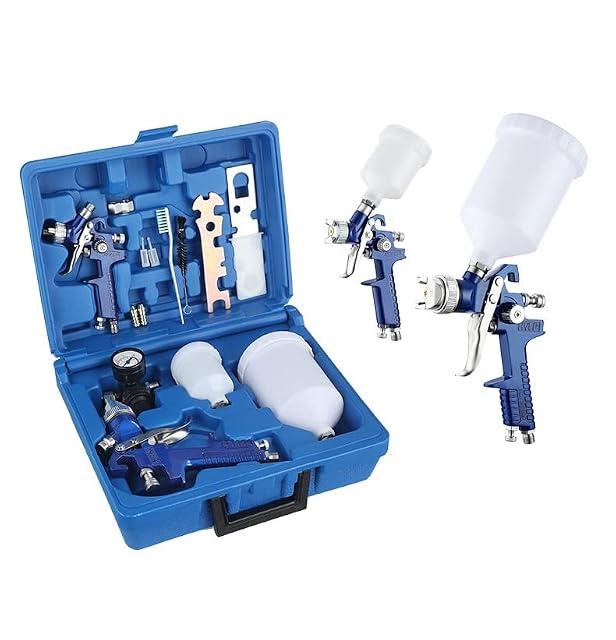 LSDZHK pair of HVLP spray guns with case
