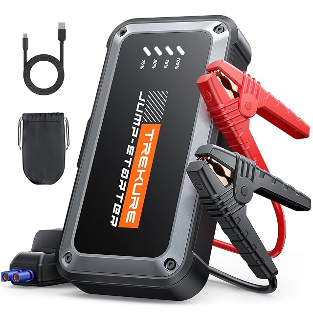 TREKURE TK10 lithium jump starter with LED light