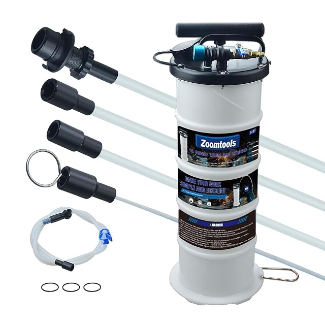 Zoomtools 6.5 L manual and pneumatic oil extractor