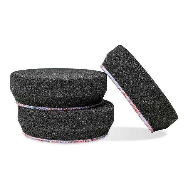 Griot’s Garage 3 inch black foam finishing pads, set of three