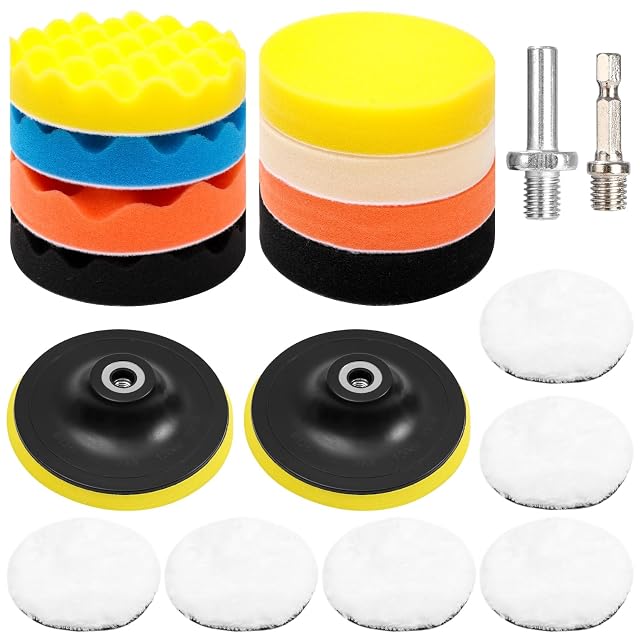 Huifoo 125 mm 18-piece polishing pad set
