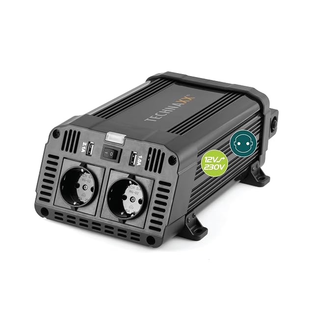 Technaxx 1200 W car power inverter with two Schuko sockets