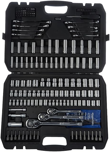 Amazon Basics 201-piece mechanic’s socket tool set with case