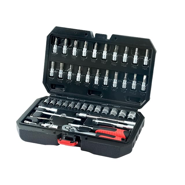 CCLIFE 46-piece 1/4 inch socket set