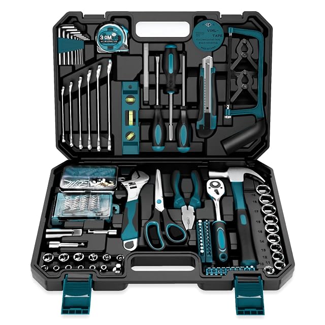 Sundpey 257-piece portable hand tool kit set with case