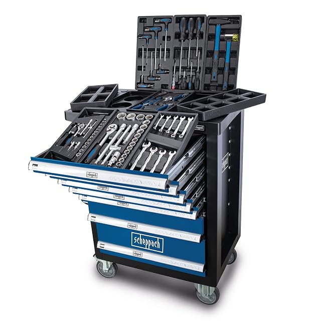Scheppach TW1100 tool trolley with tool set