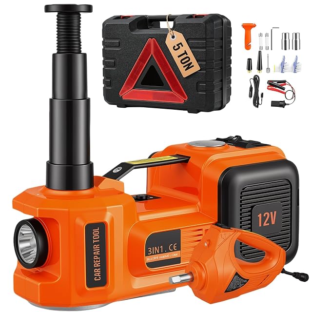 VEVOR electric car jack with impact wrench and inflator pump