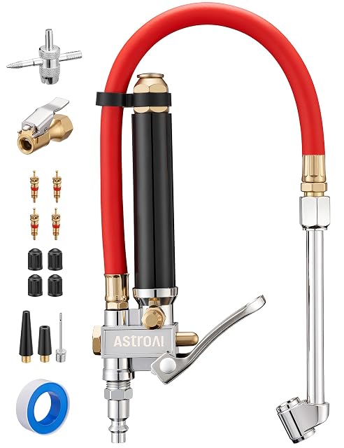 AstroAI T3 heavy duty tire pressure gauge with inflator