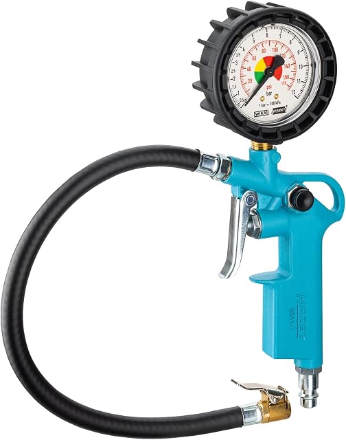 HAZET 9041-1 tire inflator gauge with hose